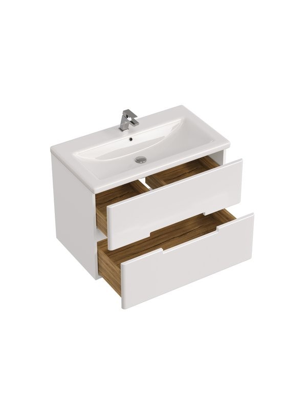 Тумба с раковиной SanStar Ориана 70 подвесная, раковина Cersanit Como 70