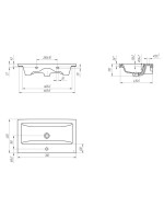 Тумба с раковиной SanStar Ориана 70 подвесная, раковина Cersanit Como 70