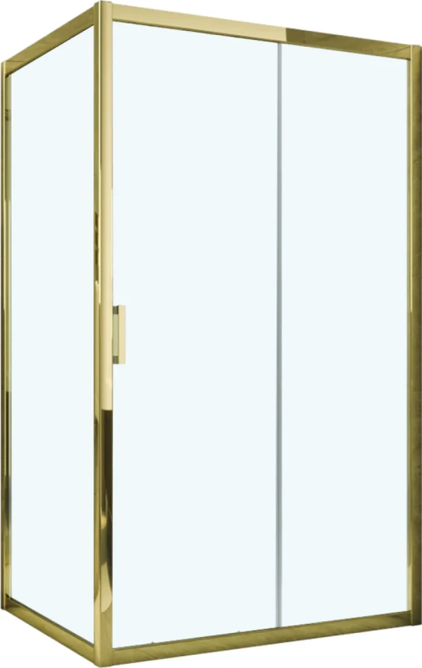 Душевой уголок Vegas Glass ZP+ZPV Tur Novo h1900 100*100 09 01 профиль золото, стекло прозрачное