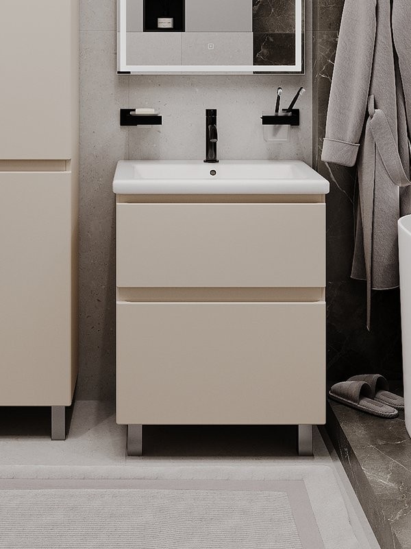 Тумба напольная SanStar Riana 60 Без раковины для ванной комнаты, cappuccino