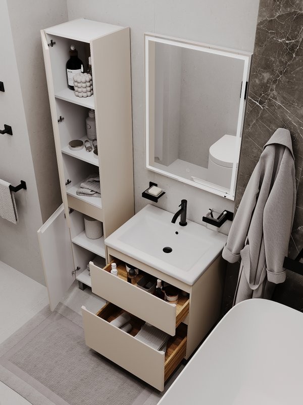 Тумба напольная SanStar Riana 60 Без раковины для ванной комнаты, cappuccino