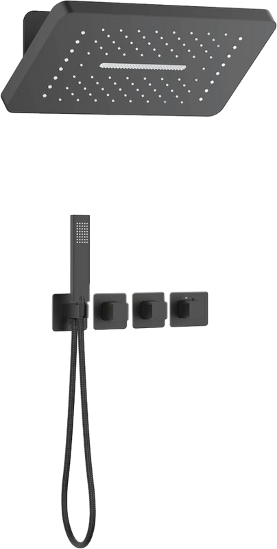 Душевой комплект Timo Petruma SX-5249/03SM С ВНУТРЕННЕЙ ЧАСТЬЮ, с термостатом, матовый черный
