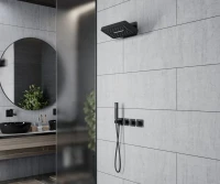 Душевой комплект Timo Petruma SX-5249/03SM С ВНУТРЕННЕЙ ЧАСТЬЮ, с термостатом, матовый черный