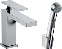 Смеситель для раковины Hansgrohe Tecturis E 110 73210000 с гигиеническим душем, хром