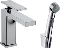 Смеситель для раковины Hansgrohe Tecturis E 110 73210000 с гигиеническим душем, хром