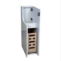 Тумба под раковину без столешницы Alavann Cosmetic 25 L под стиральную машину, напольная, глянцевая белая