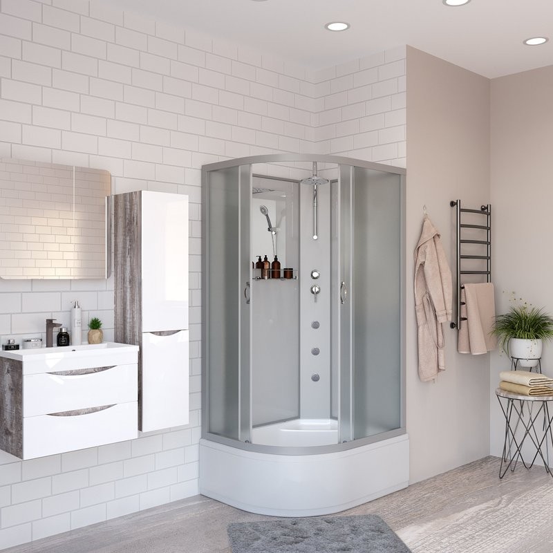 Душевая кабина Niagara Classic NG-2310-14RBKTG 120х80 см, без крыши, с гидромассажем и тропическим  душем