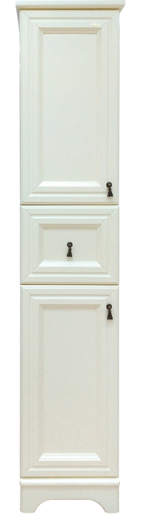 Шкаф пенал для ванной Misty Лувр L слоновая кость