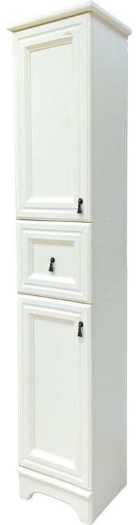 Шкаф пенал для ванной Misty Лувр L слоновая кость