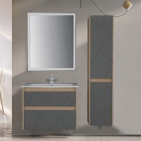 Мебель для ванной комнаты ASB-Mebel Диана 60 серая, дуб янтарный