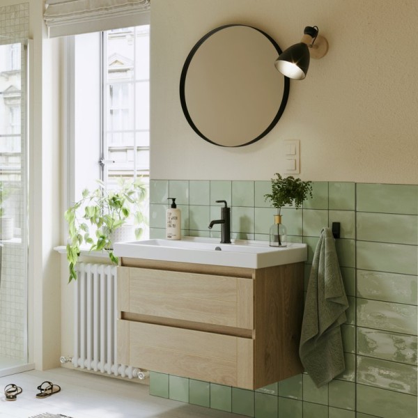 Мебель для ванной комнаты Aqwella Astrid 80 дуб давос