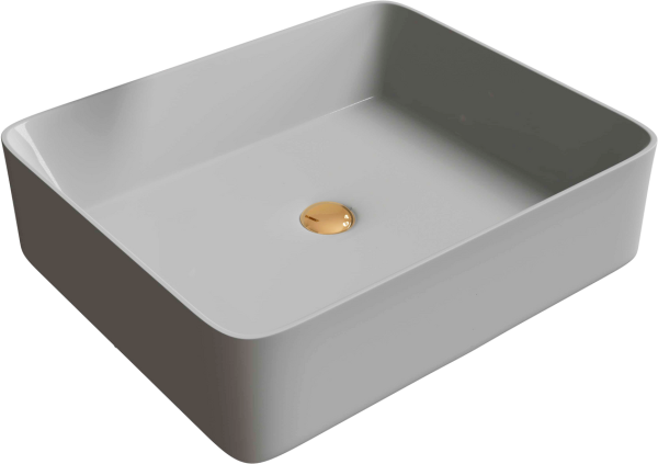 Накладная раковина Grossman GR-3016GM серая матовая