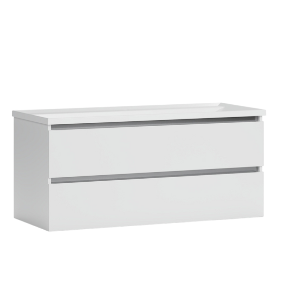 Тумба с раковиной Belux Фаворит 120 подвесная, белая глянцевая