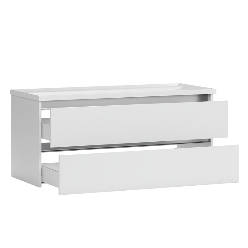 Тумба с раковиной Belux Фаворит 120 подвесная, белая глянцевая