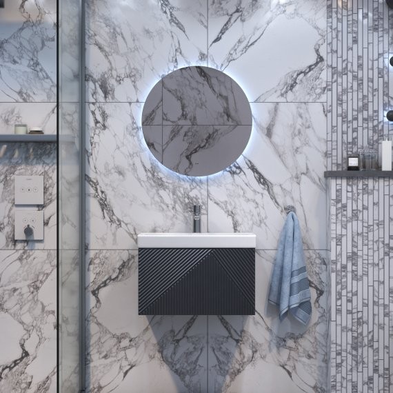 Мебель для ванной комнаты Velvex Edge 60.1Y подвесная, графит