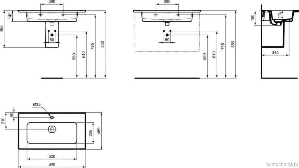 Мебельная раковина Ideal Standard Strada II T300301
