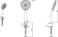 Душевой гарнитур AQUATEK AQ2010MB матовый черный