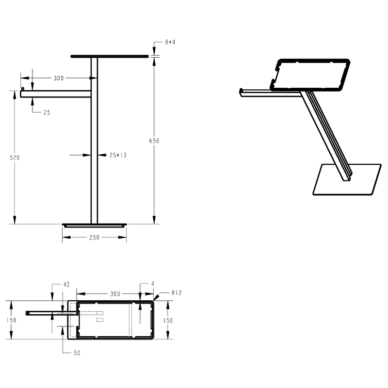 Стойка Boheme 10952-BRB brushed bronze