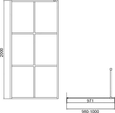 Душевая перегородка RGW Stilvoll WA-11-B 32101110-84 100х200