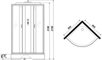 Душевая кабина Niagara Classic NG-3503-14G 80х80 см, с гидромассажем