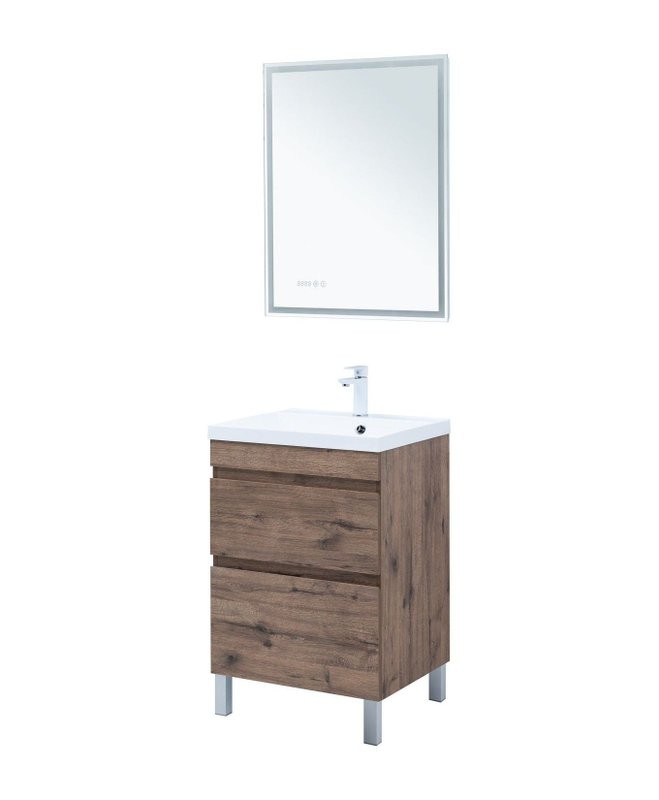 Тумба под раковину Aquanet Нота New 60 напольная, дуб веллингтон табак