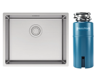 Комплект Мойка Paulmark Lassan LA54-BS сталь + Измельчитель Intenso