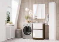 Тумба с раковиной AQUATON Лондри 60 R, дуб кантри, белый