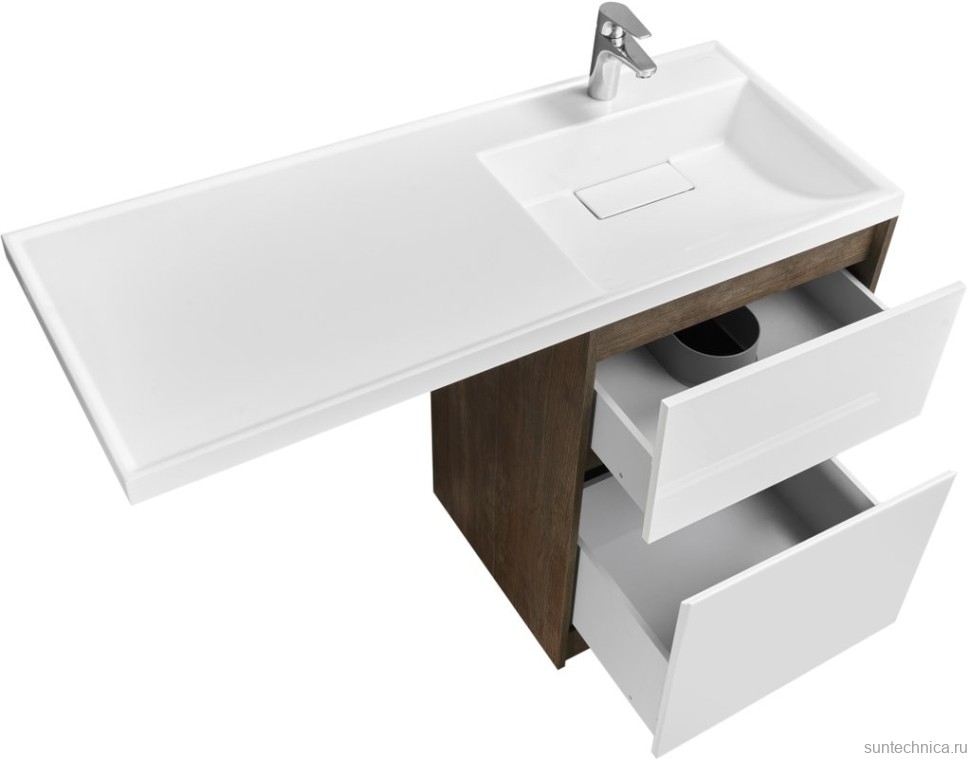 Тумба с раковиной AQUATON Лондри 60 R, дуб кантри, белый