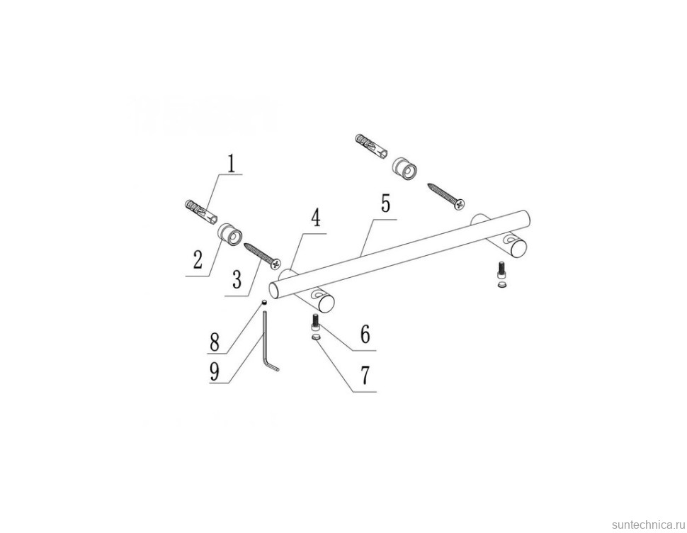 Держатель для полотенец Abber Osten 316 AA1853BGG брашированная оружейная сталь