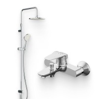 Душевой комплект Смеситель AM.PM Tender F45A10000 + Стойка Gem F0790000