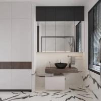 Мебель для ванной комнаты VitrA Ольборг 50: столешница 100 без отверстий, дуб карпентер + тумба 50