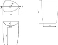 Раковина Allen Brau Infinity 2 4.21016.20 белый глянец