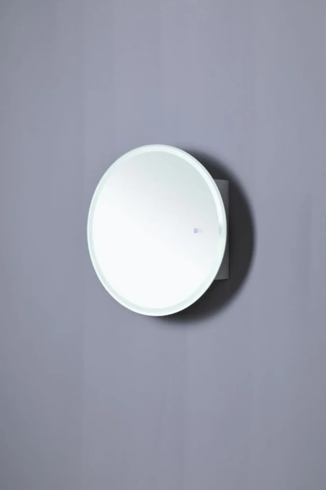 Шкаф с зеркалом в ванную с подсветкой Aquanet Оптима 80 белый, с LED подсветкой