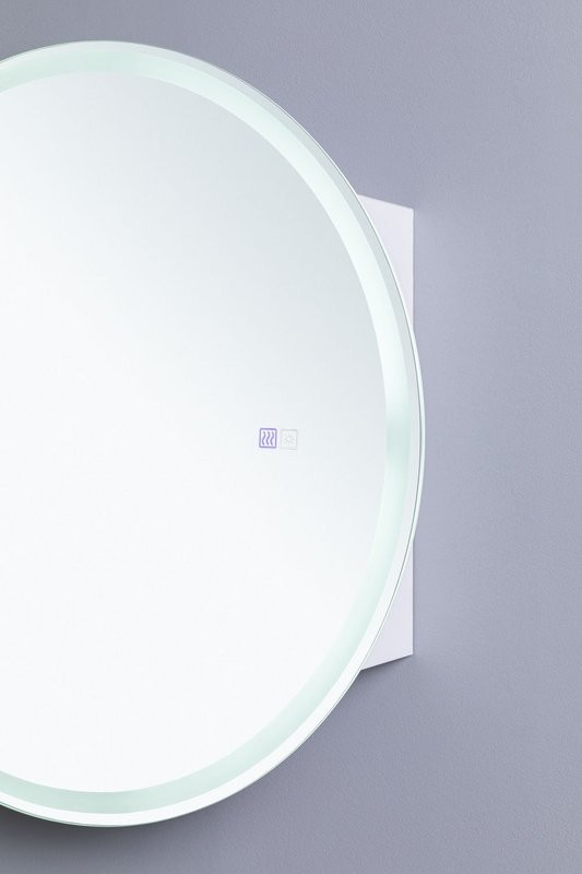 Шкаф с зеркалом в ванную с подсветкой Aquanet Оптима 80 белый, с LED подсветкой