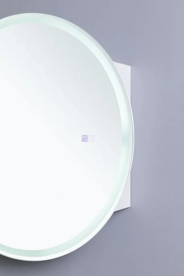 Шкаф с зеркалом в ванную с подсветкой Aquanet Оптима 80 белый, с LED подсветкой