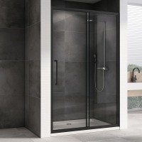 Душевая дверь в нишу Abber Schwarzer Diamant AG30170BH 170 см, профиль черный, стекло прозрачное