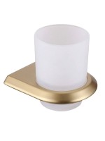 Стакан для ванной Abber Nord AA1556G настенный, золото, стеклянный