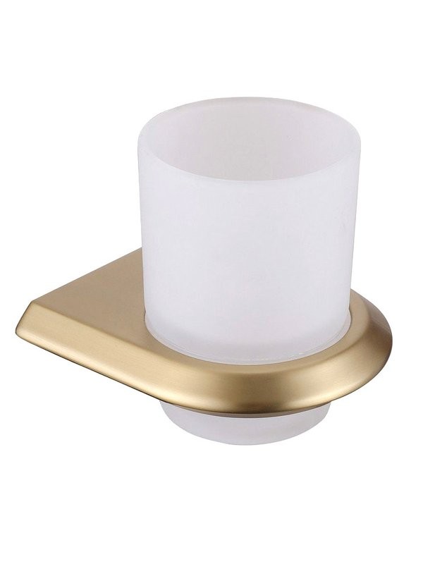 Стакан для ванной Abber Nord AA1556G настенный, золото, стеклянный