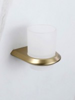 Стакан для ванной Abber Nord AA1556G настенный, золото, стеклянный