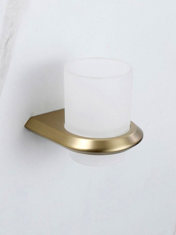 Стакан для ванной Abber Nord AA1556G настенный, золото, стеклянный