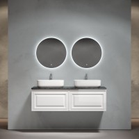 Тумба с раковиной Sancos Very 140 bianco, столешница черный мрамор TT140A1X, раковина CN5043