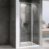 Душевая дверь в нишу Abber Sonnenstrand AG04130S 130 см, профиль хром, стекло прозрачное