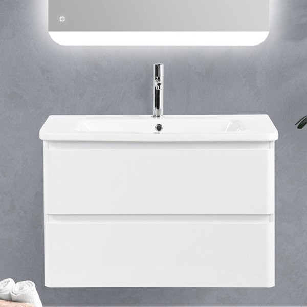 Тумба с раковиной BelBagno Albano-Cer 105 подвесная, bianco lucido