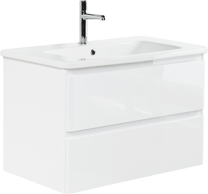 Тумба с раковиной BelBagno Albano-Cer 105 подвесная, bianco lucido