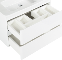 Тумба с раковиной BelBagno Albano-Cer 105 подвесная, bianco lucido