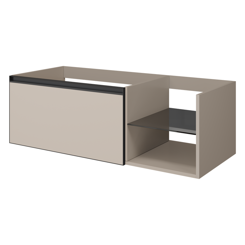 Тумба под раковину без столешницы Armadi Art Quatro 6 120 daphne, профиль anthracite