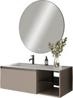 Тумба под раковину без столешницы Armadi Art Quatro 6 120 daphne, профиль anthracite