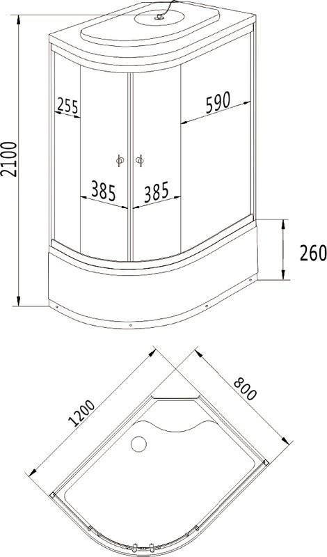 Душевая кабина Grossberg ТМ612 R