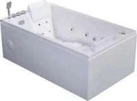 Акриловая ванна Orans BT-62115BL 170x100 см, левая, пристенная, с гидромассажем, белая, с каркасом, для двоих, с экранами, со смесителем, со сливом-переливом, с подсветкой, с подголовником