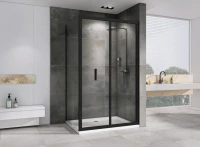 Душевой уголок Abber Sonnenstrand AG07120B-S100B 120x100, профиль черный, стекло прозрачное